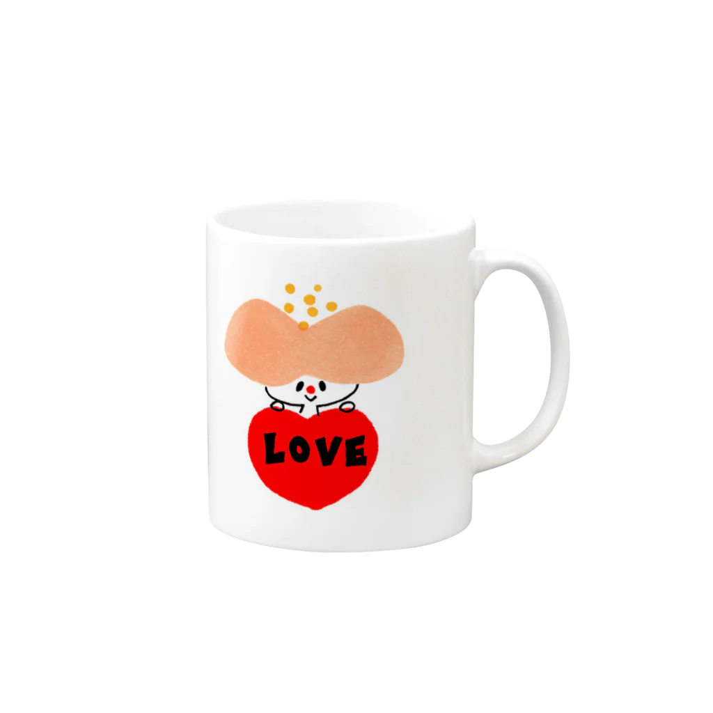 mahicotoriのhanaco love Mug :right side of the handle