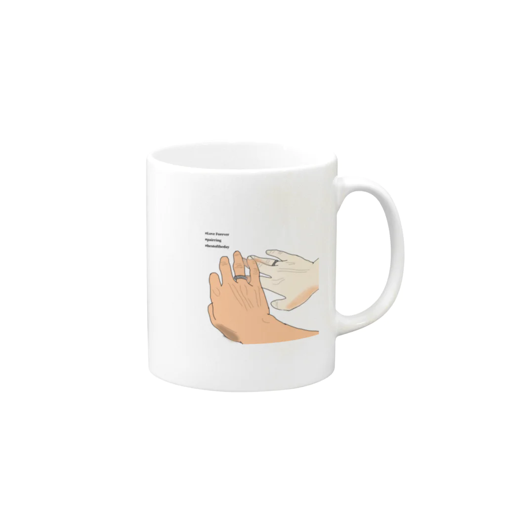 みたらしさんのペアリングと君と Mug :right side of the handle