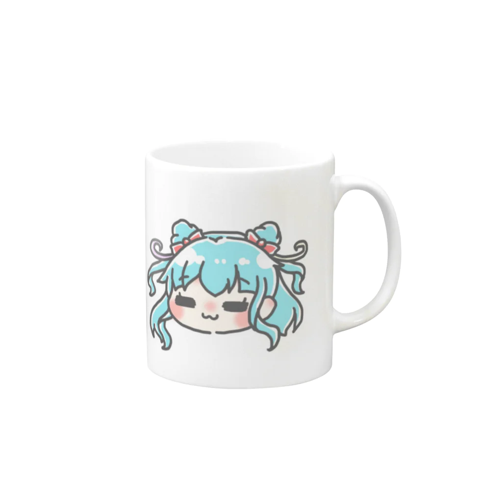 ぽたまろのゆったりゆあちゃん Mug :right side of the handle