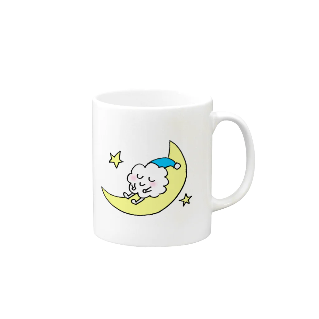 ボワボワくんのおやすみボワボワくん Mug :right side of the handle