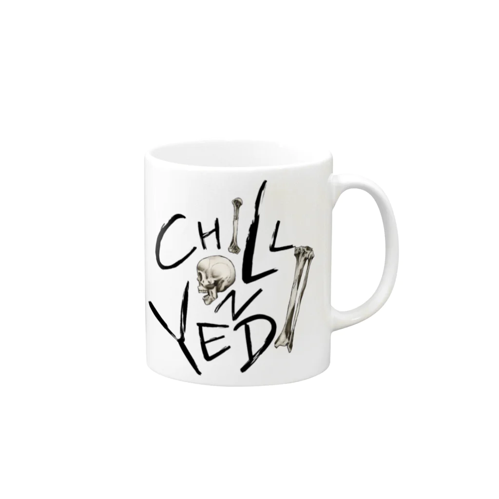 CHILL ON YEDIのON KANBAYASHI マグカップの取っ手の右面