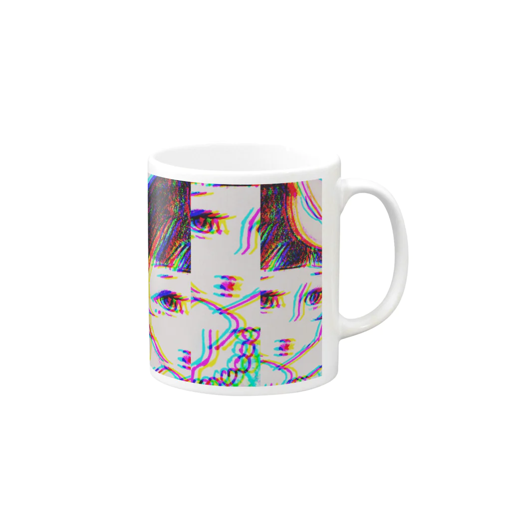 4614の夢壊乙女 Mug :right side of the handle