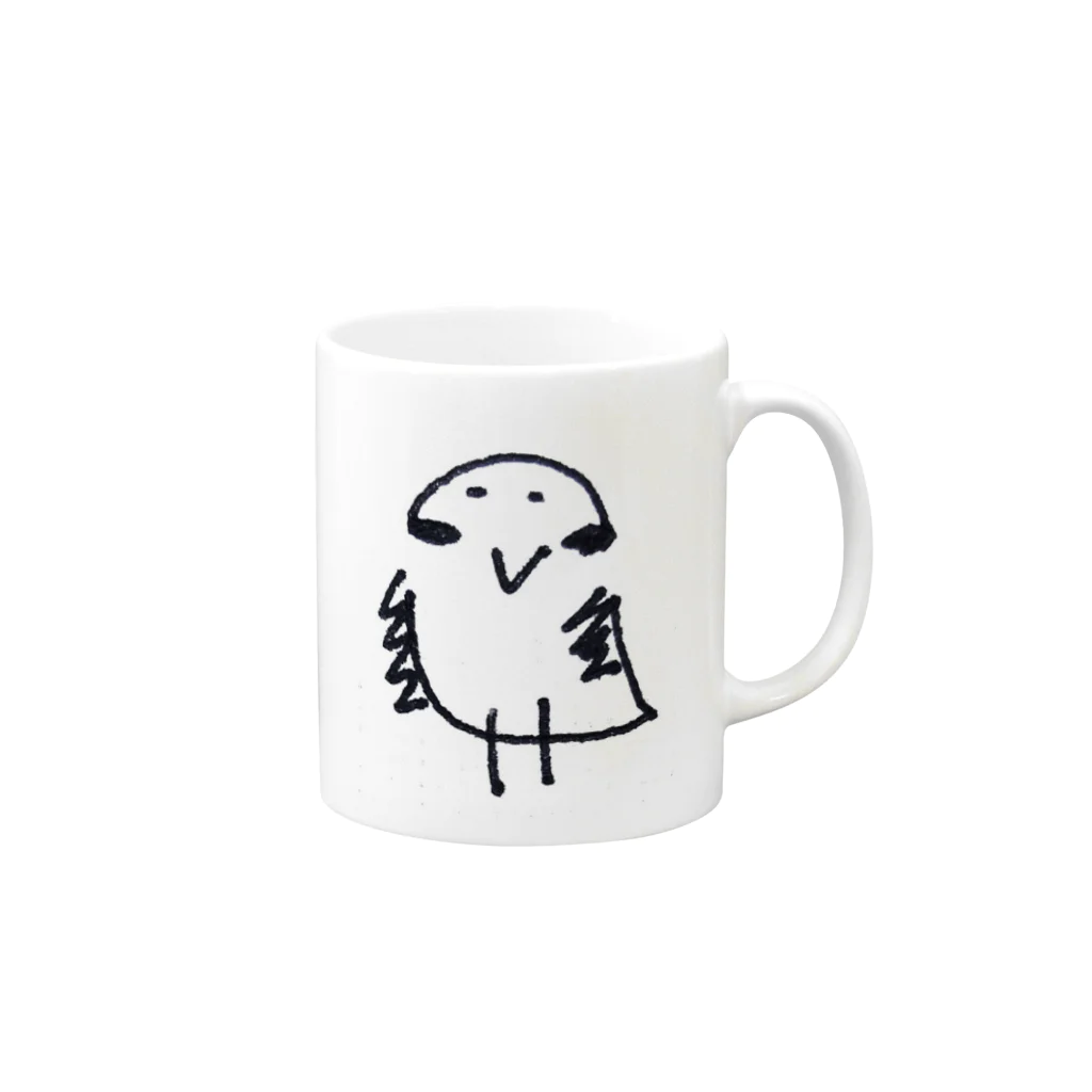 アキラのちゅんちゃん Mug :right side of the handle