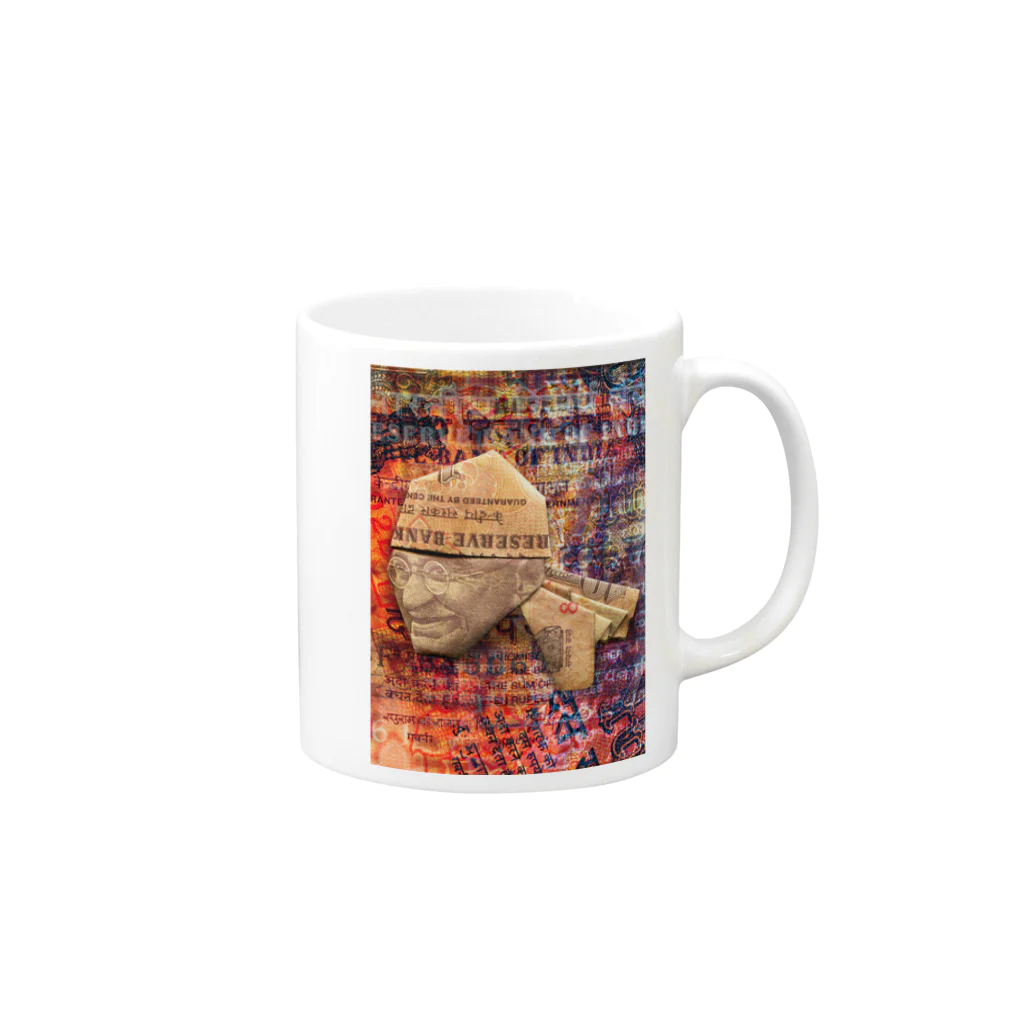 FickleのGang Gandhi Mug :right side of the handle