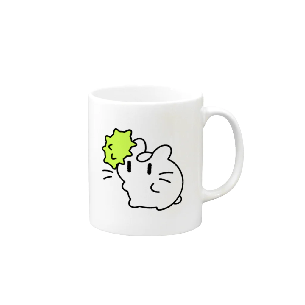 ハムスターのむにむにのオナモミとむにむに Mug :right side of the handle