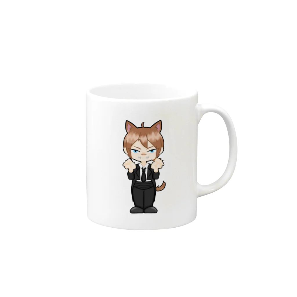 胃腸弱者の猟犬ハウド Mug :right side of the handle