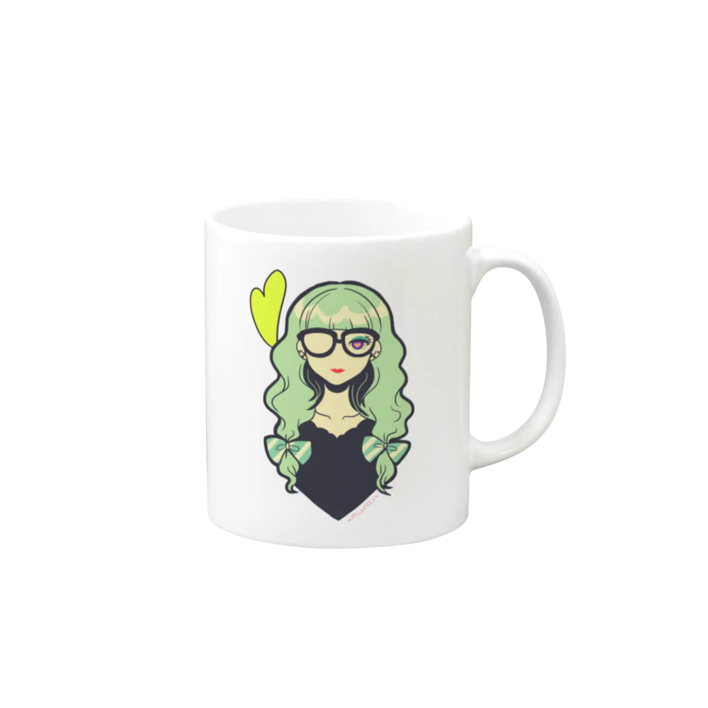 ★MINETTE★のverte girl Mug :right side of the handle