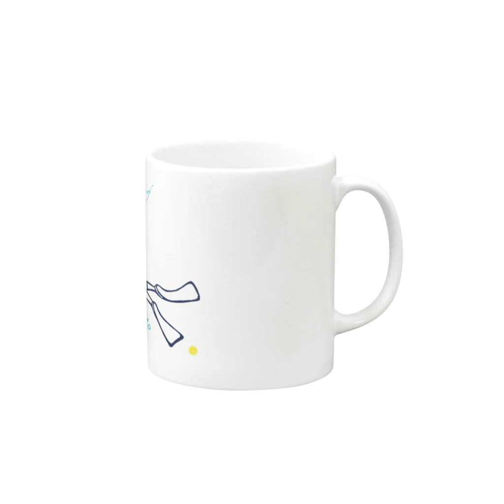 たじんのおみせのドルフィンスイム Mug :right side of the handle