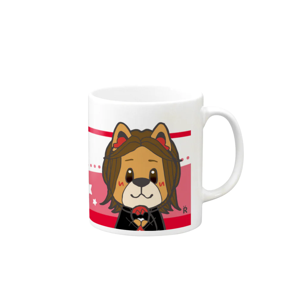 わんぱんにゃんのあず用 マグカップ Mug :right side of the handle