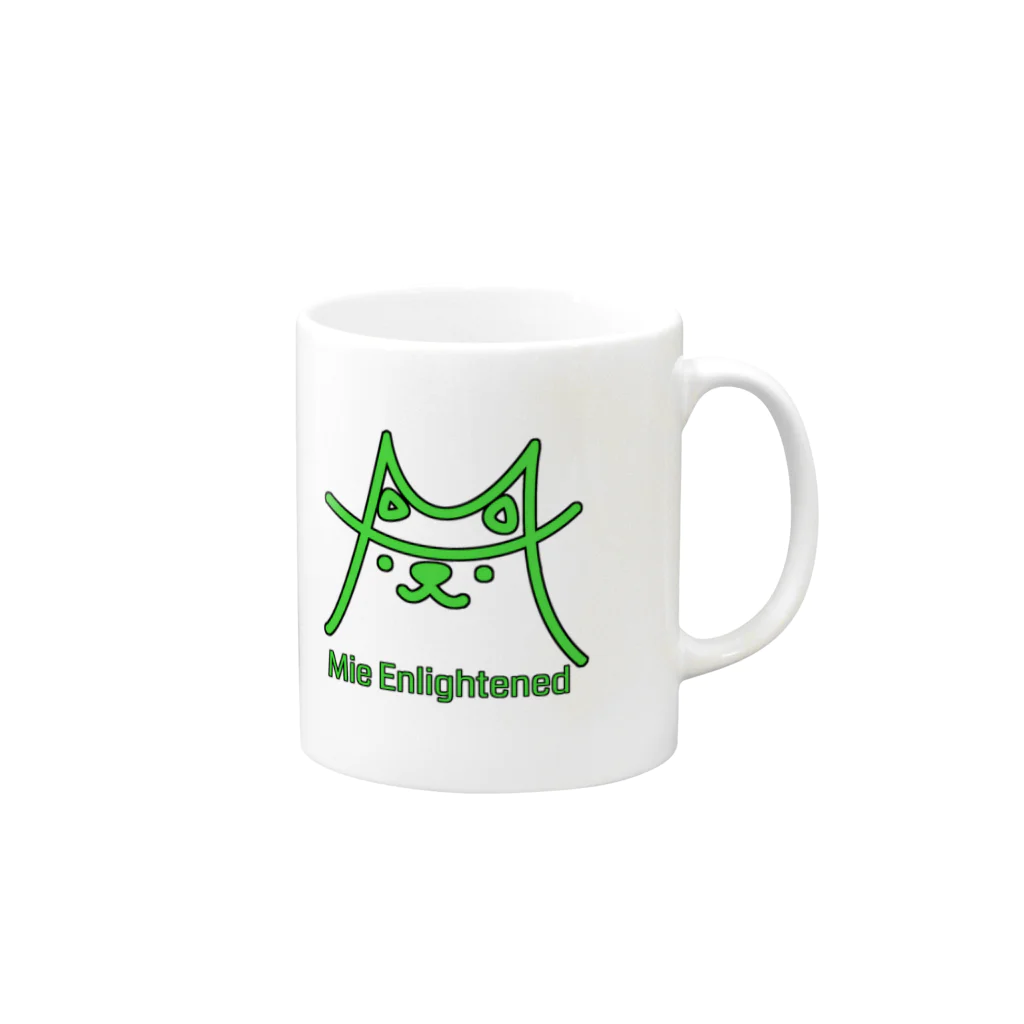 うさこりたんのMie Enlightened 黒縁取り Mug :right side of the handle