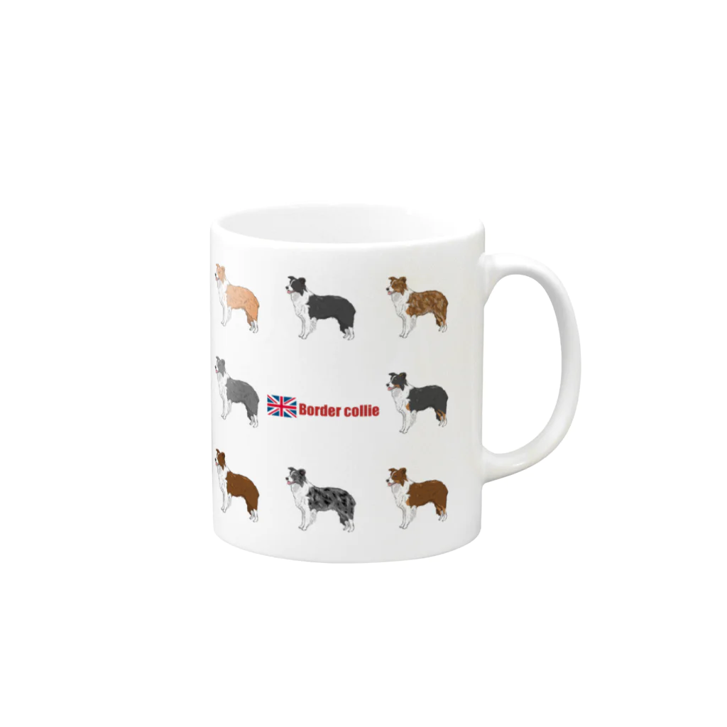 Saori  BTのBorder collie stack Mug :right side of the handle