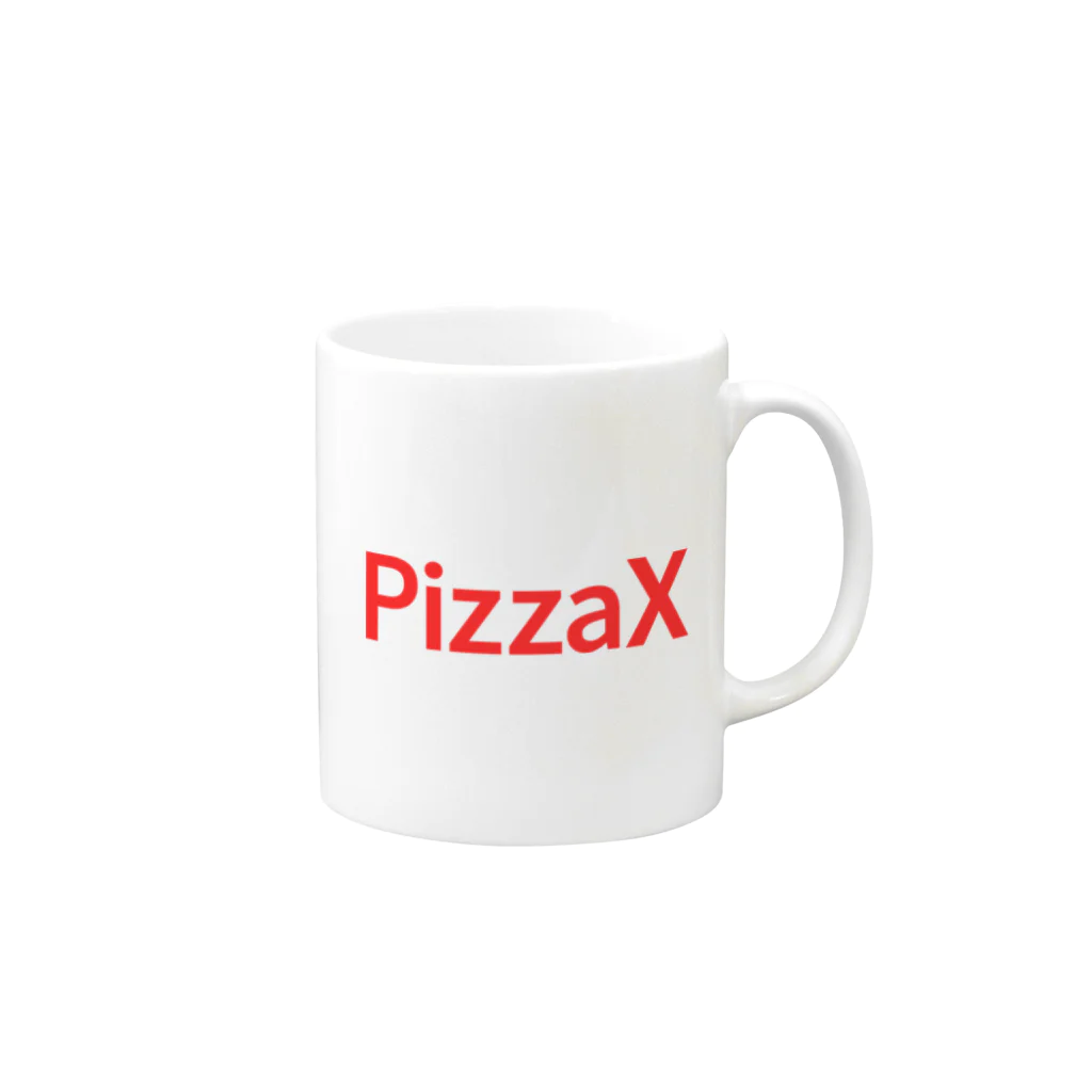 PizzaXのPizzaX - red logo マグカップの取っ手の右面
