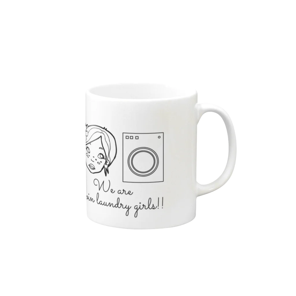 コインランドリー女子のWe are coin laundry girls!! Mug :right side of the handle