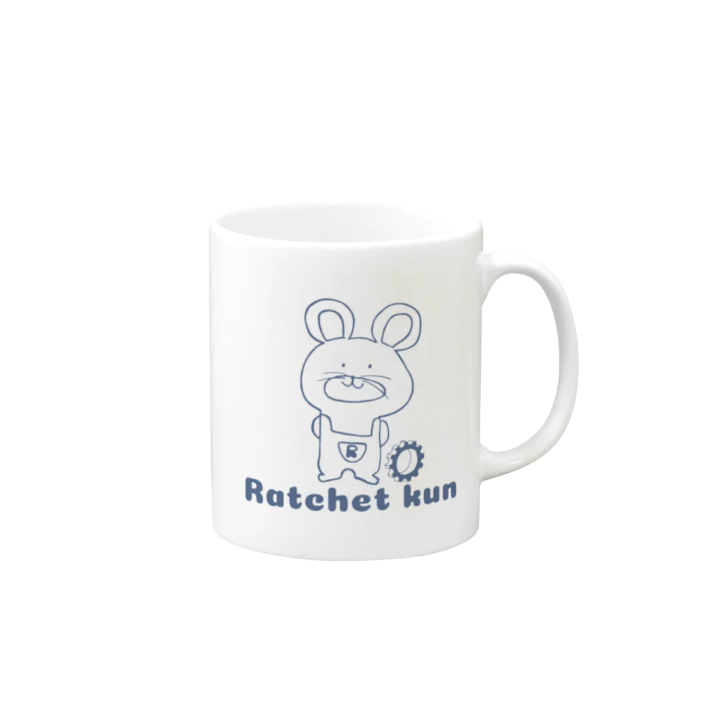 ratchetkunのらちぇっとくんTシャツ マグカップの取っ手の右面