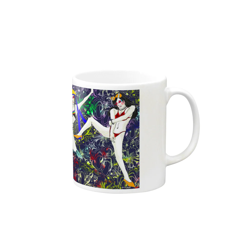 namacotの水中花 Mug :right side of the handle