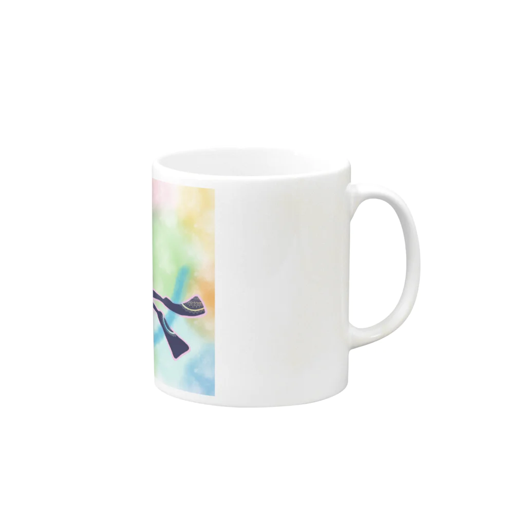 たじんのおみせのlove the  ocean フルカラー Mug :right side of the handle