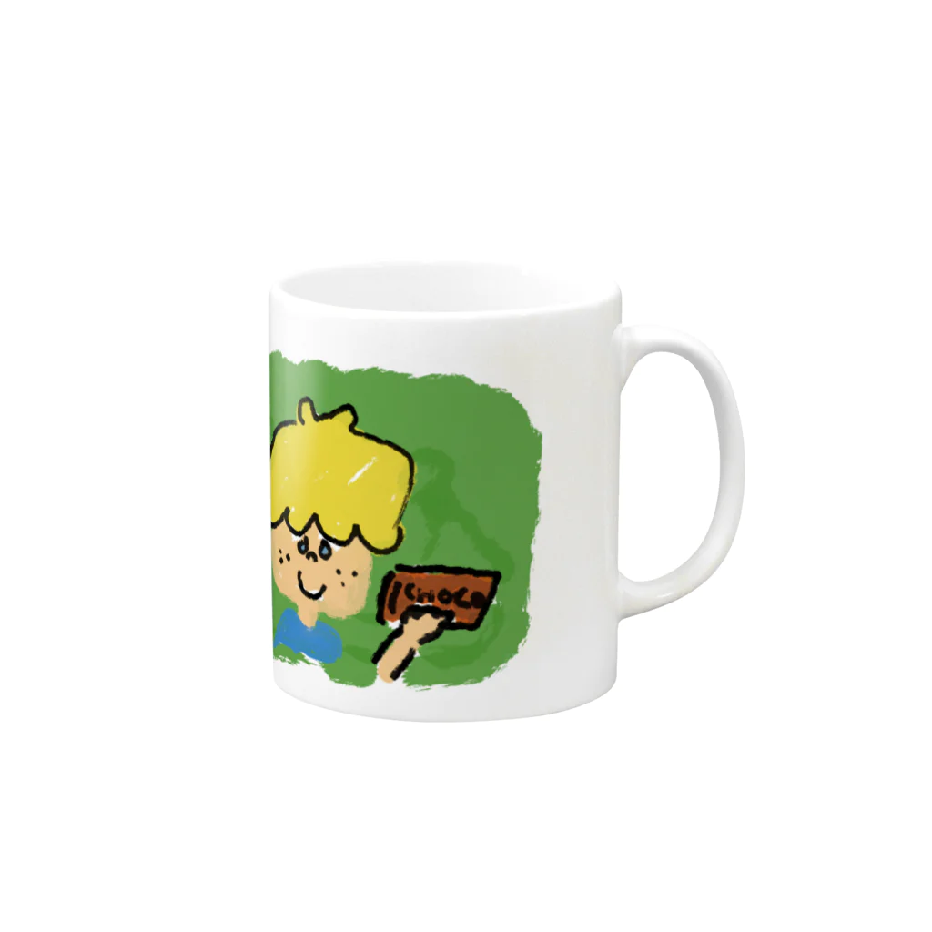 徳山きみあき/Kimiaki Tokuyamaの男のコ/a boy Mug :right side of the handle