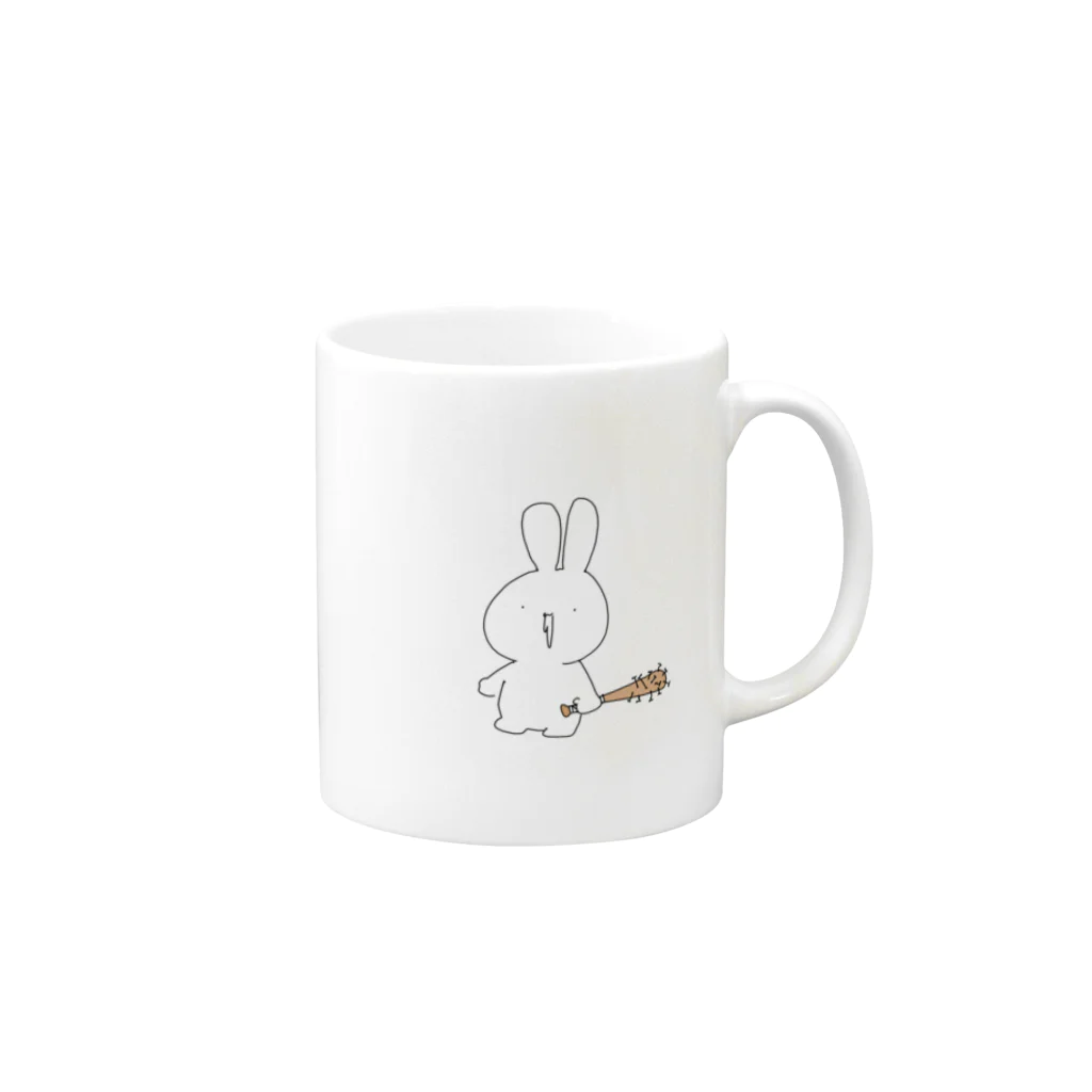 ぽかぽか工房の撲殺うさぎさん Mug :right side of the handle