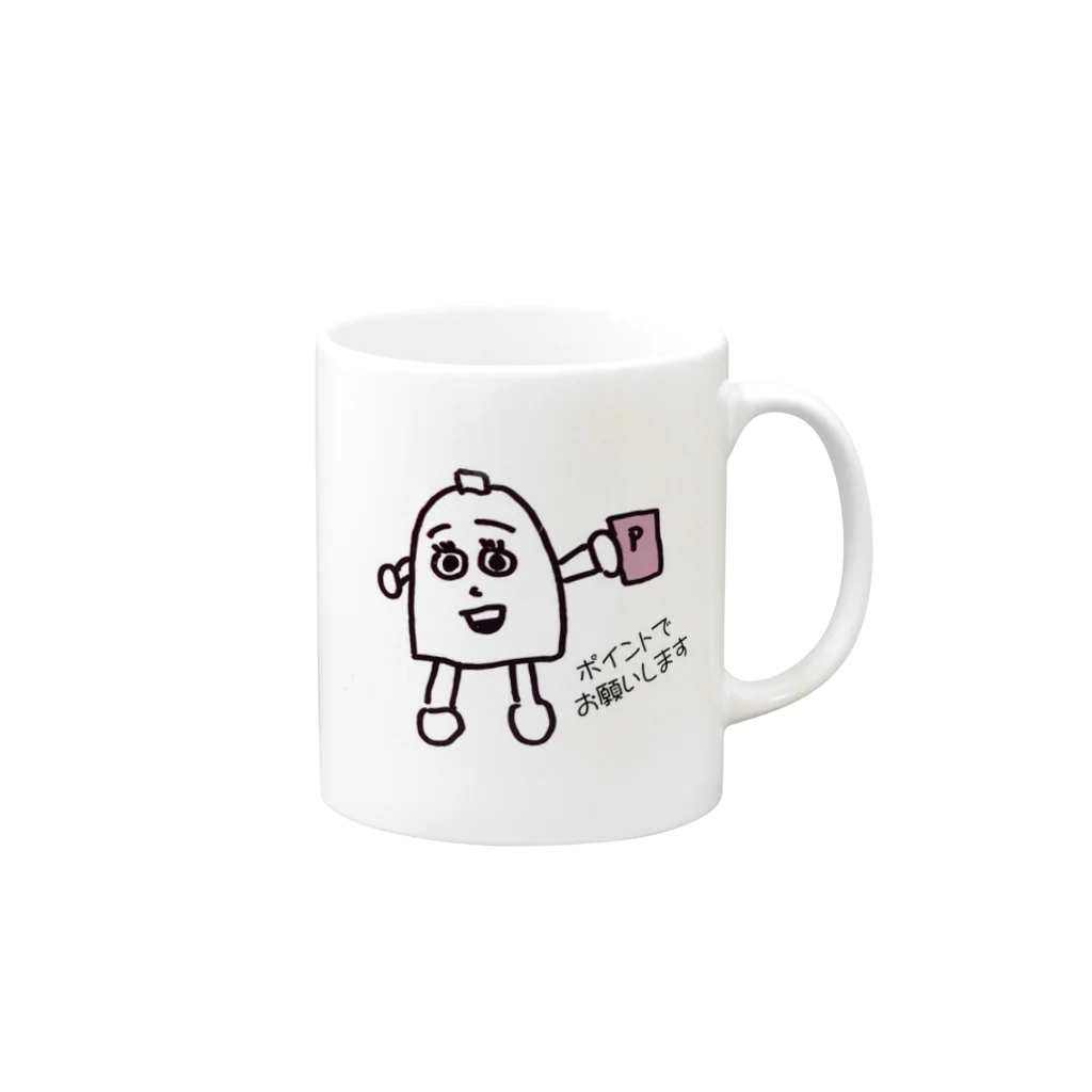 Rocksinkoのバンブー太郎主張 Mug :right side of the handle