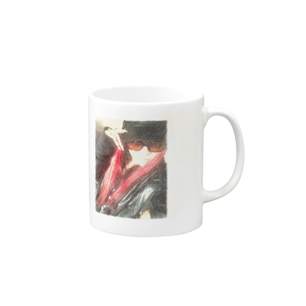 Lost'knotの中ノ紅イ人間 Mug :right side of the handle