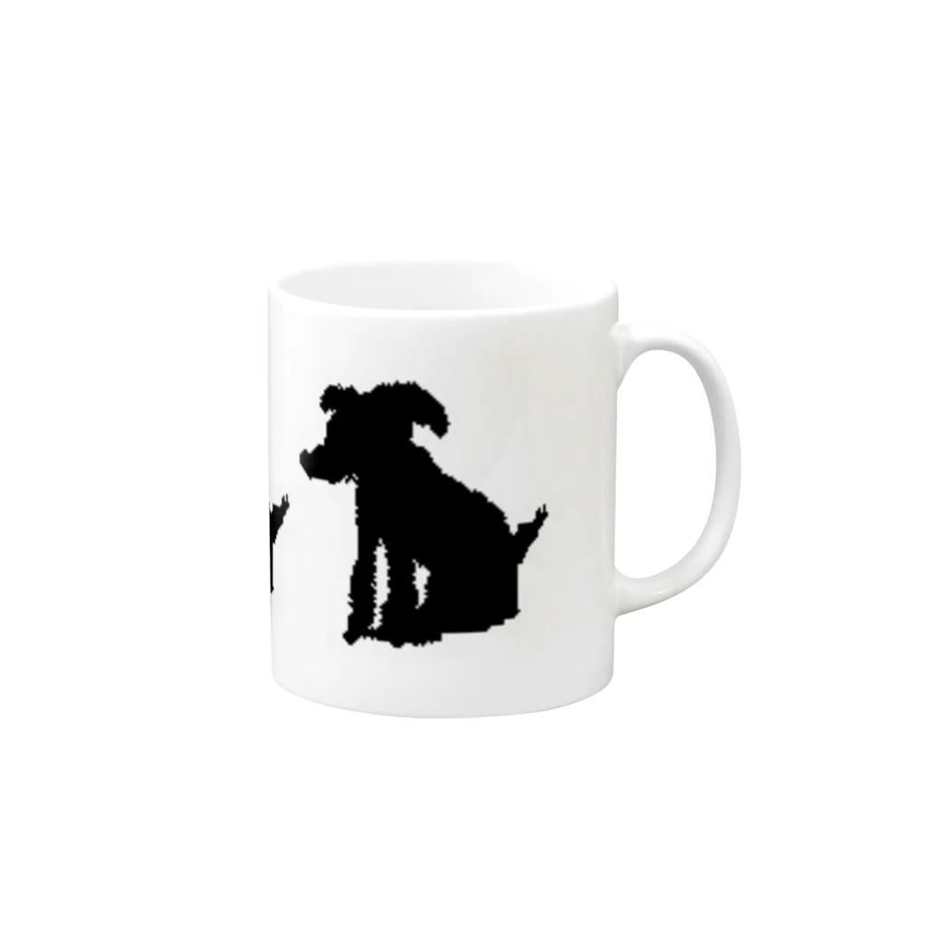 アメリカンベース の愛犬　絵画 Mug :right side of the handle