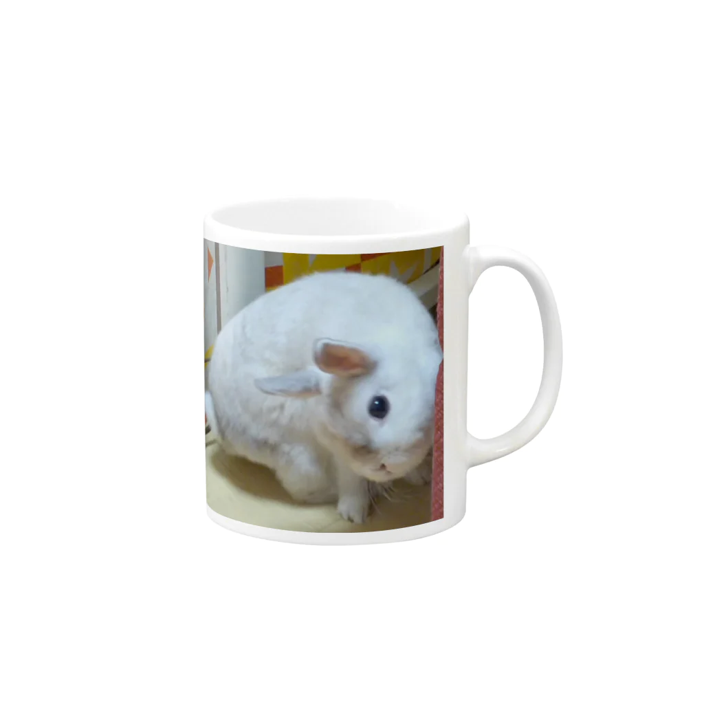 うさぎはうすのぶつぶつぶーちゃん Mug :right side of the handle