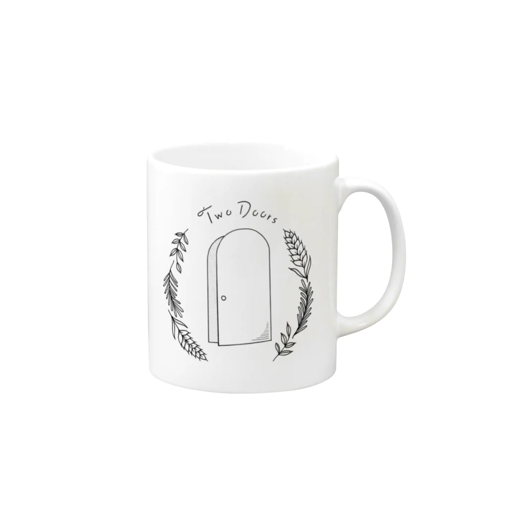 Two Doors Store  (feat.TeamLINKS）のマグ Two Doors Mug :right side of the handle