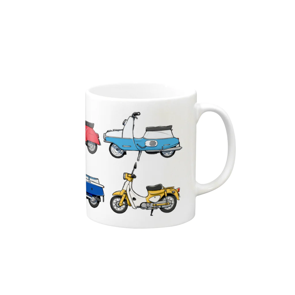 甘辛猫@お仕事募集中！のレトロバイクたち Mug :right side of the handle