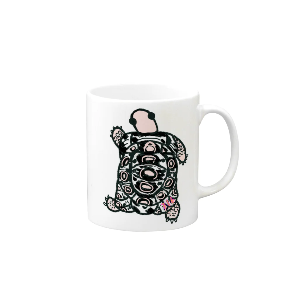 316(MIHIRO)のパブコックーヒョウモンちゃん Mug :right side of the handle