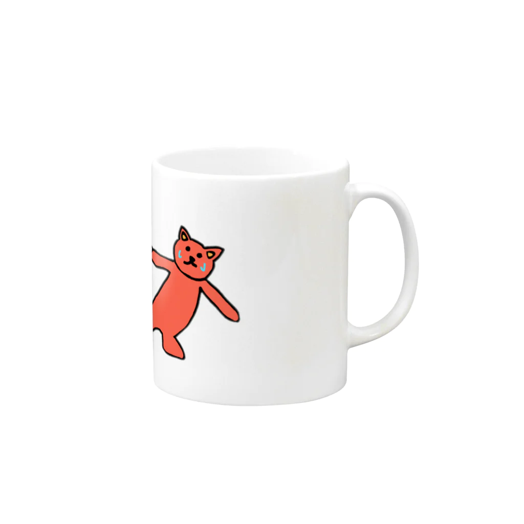 MARUの合体！猫のマグカップ Mug :right side of the handle