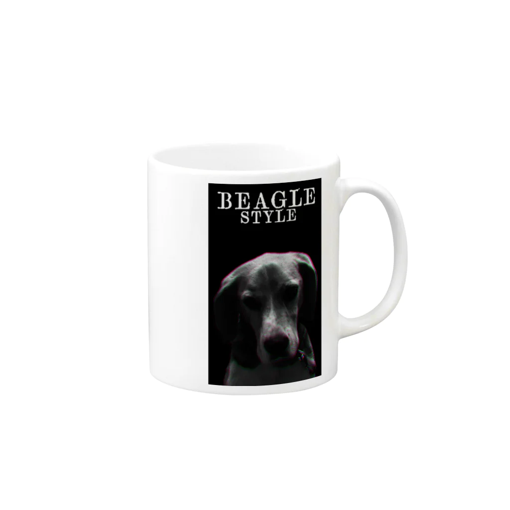 Bulldog StyleのBeagle Style Mug :right side of the handle