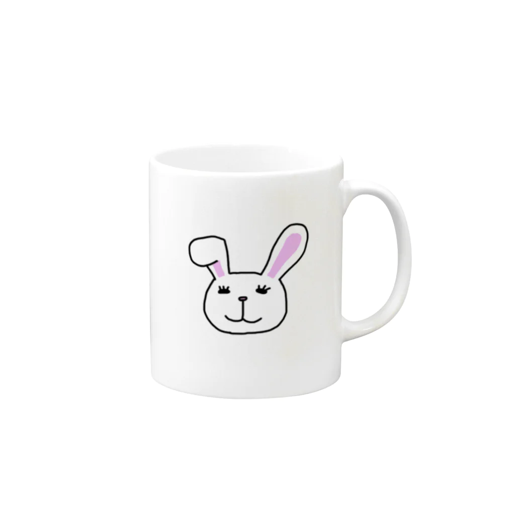 MaasukeのRabbit マグカップの取っ手の右面