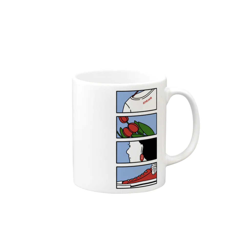 Yopsymiのチューリップ Mug :right side of the handle