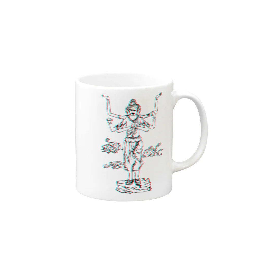 おばあちゃんの仏画屋さんのおばあちゃんの仏画 Mug :right side of the handle