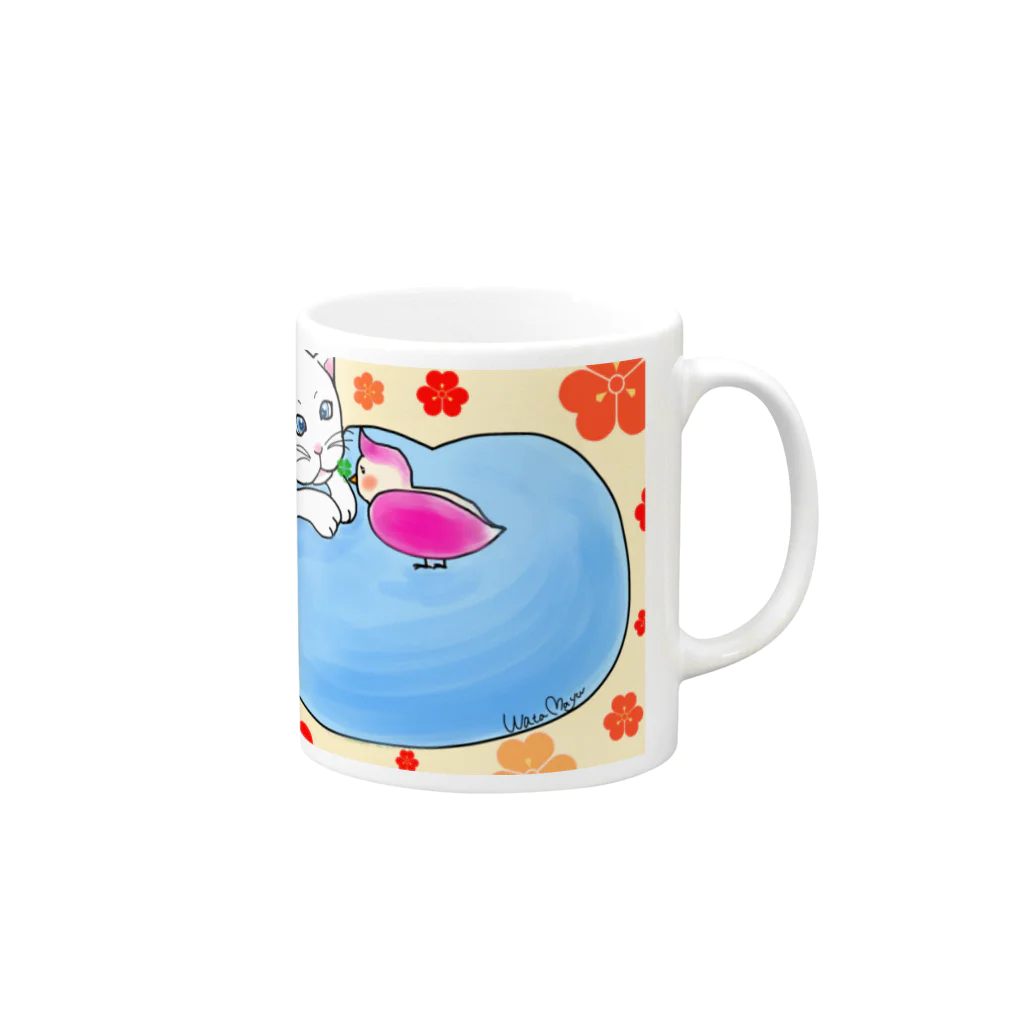 WataMayuroom☆のなかよしこよし Mug :right side of the handle