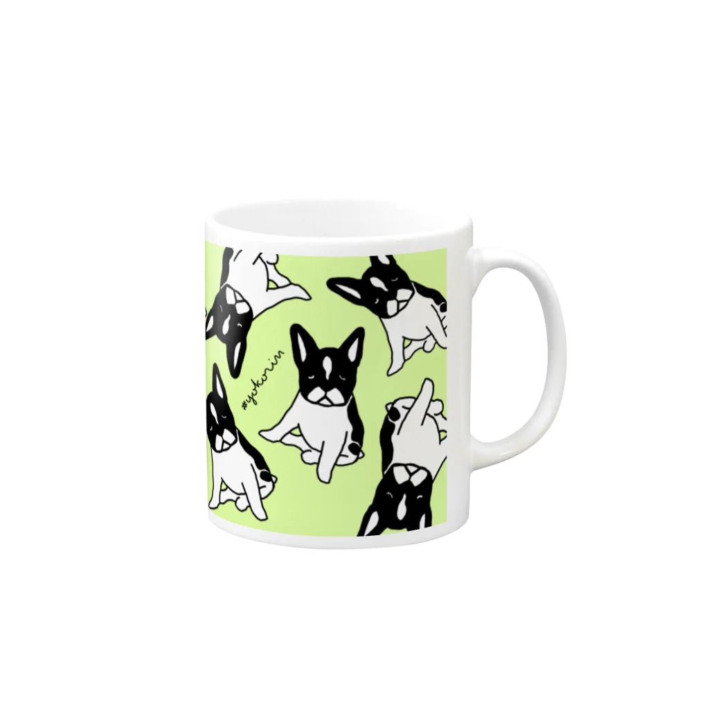 #yokorin STOREのI'M NOT A BULLDOGシリーズ3ー#yokorin Mug :right side of the handle