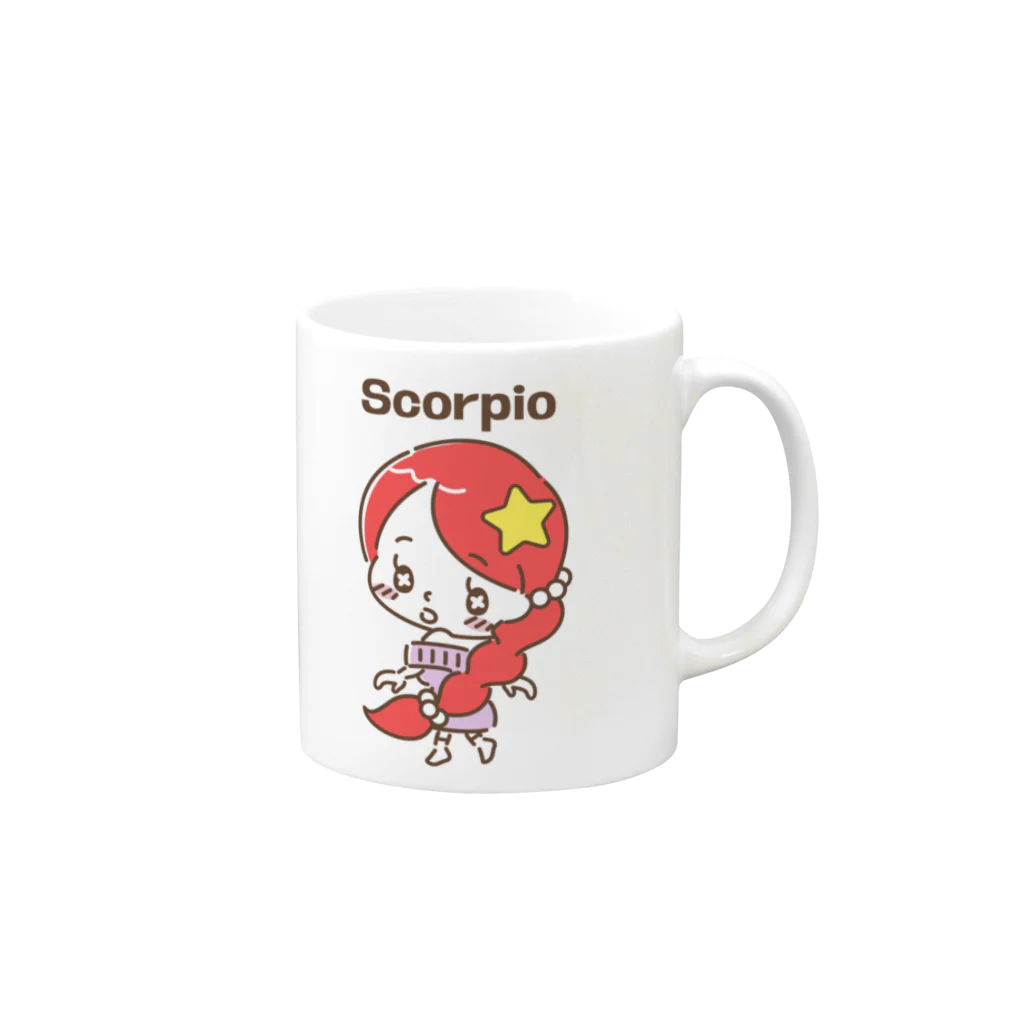 もふこのゆめかわ！１２星座シリーズ　さそり座の女の子のグッズです！ Mug :right side of the handle