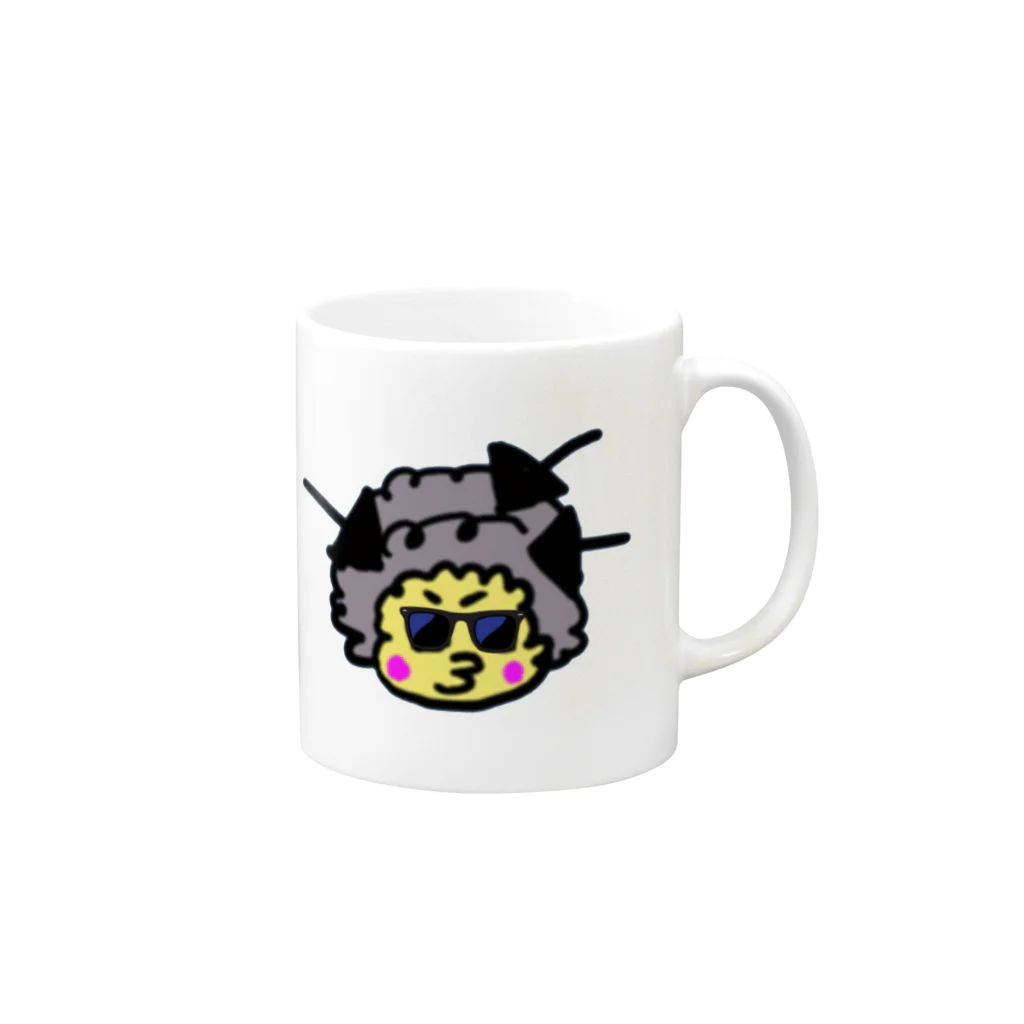 おにおん@ゲームのあふろのまさ坊 Mug :right side of the handle