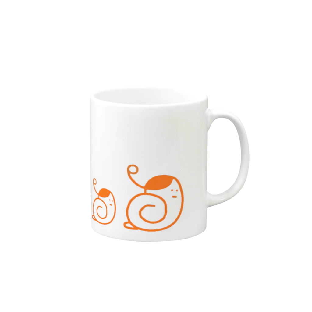 くるくるSHOPのウズマキコさん トコトコ Mug :right side of the handle