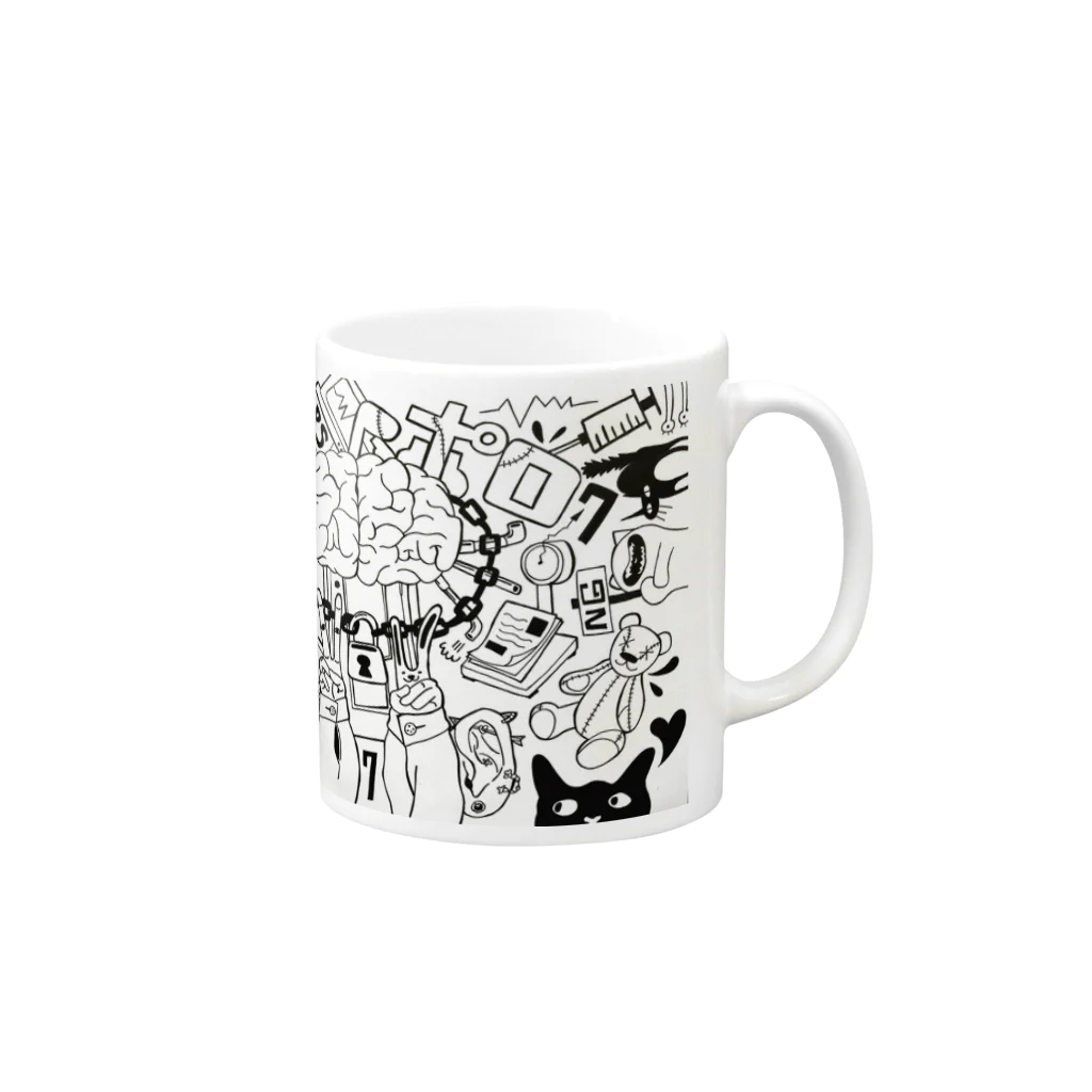 ぐにゃんじROCKの息抜き part2 Mug :right side of the handle