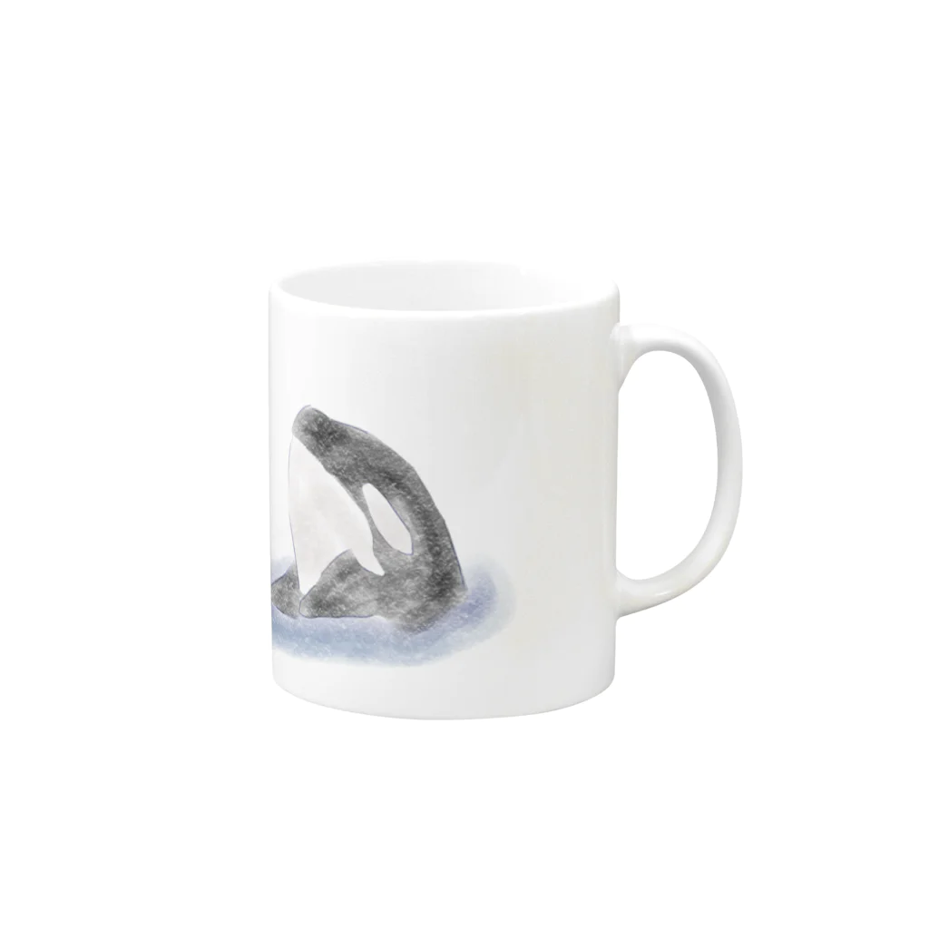 ﾏﾅﾐっ。✖️15のぼくのおしゃち ふよふよ Mug :right side of the handle