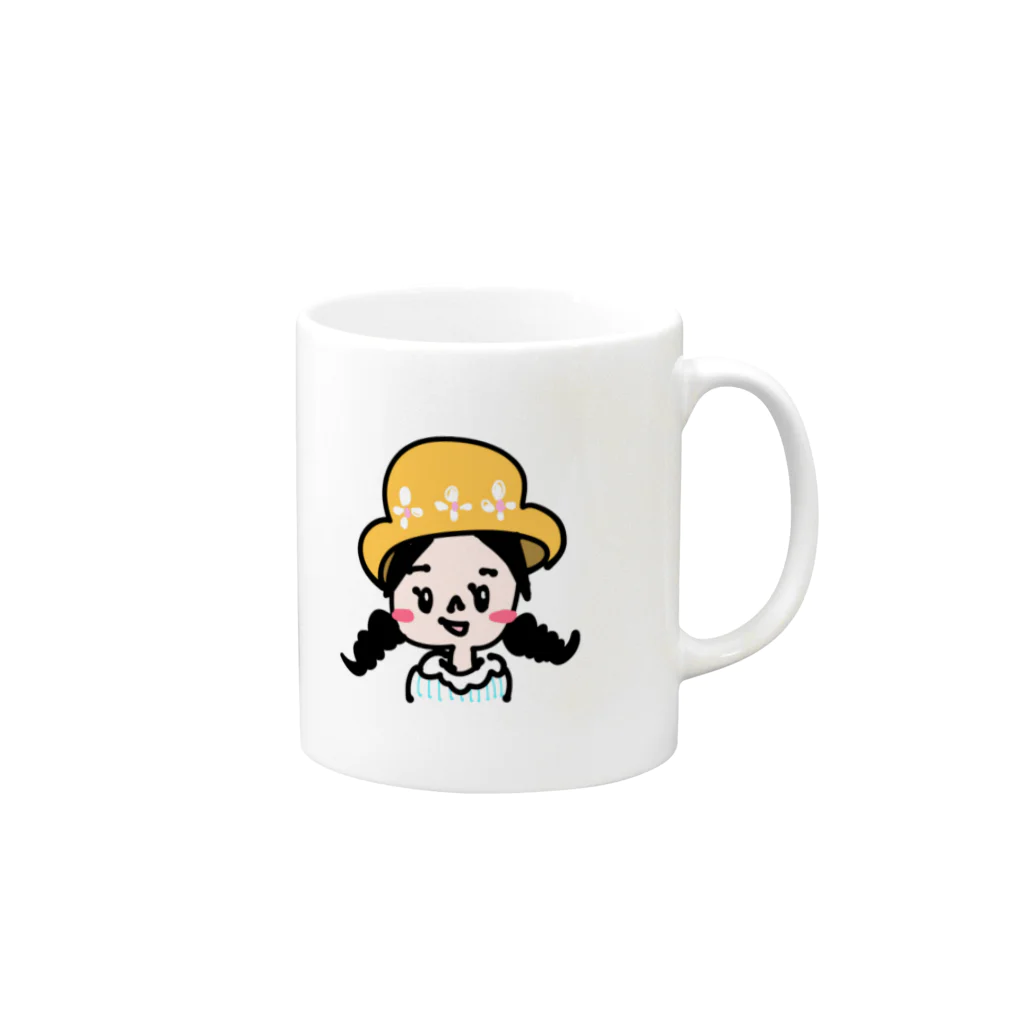 万枚ちゃんのおんなのこ Mug :right side of the handle