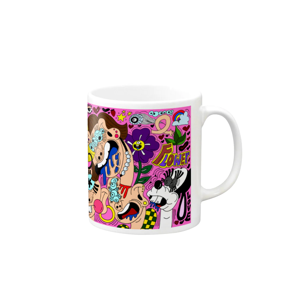 キム・ユキノの★ Mug :right side of the handle