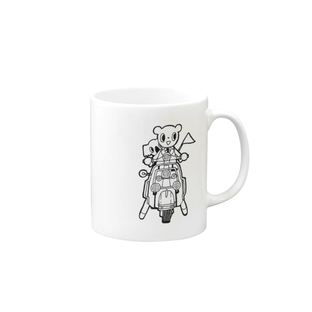 かっきーJapanのくたんとこたん Mug :right side of the handle