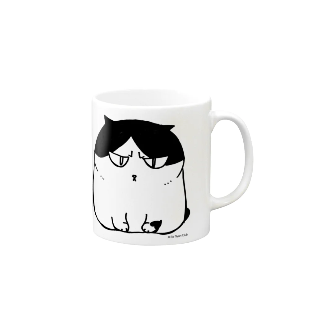 猫ドМさん専用猫グッズのお店　びーにゃんくらぶのふしぎ猫　コムちん Mug :right side of the handle