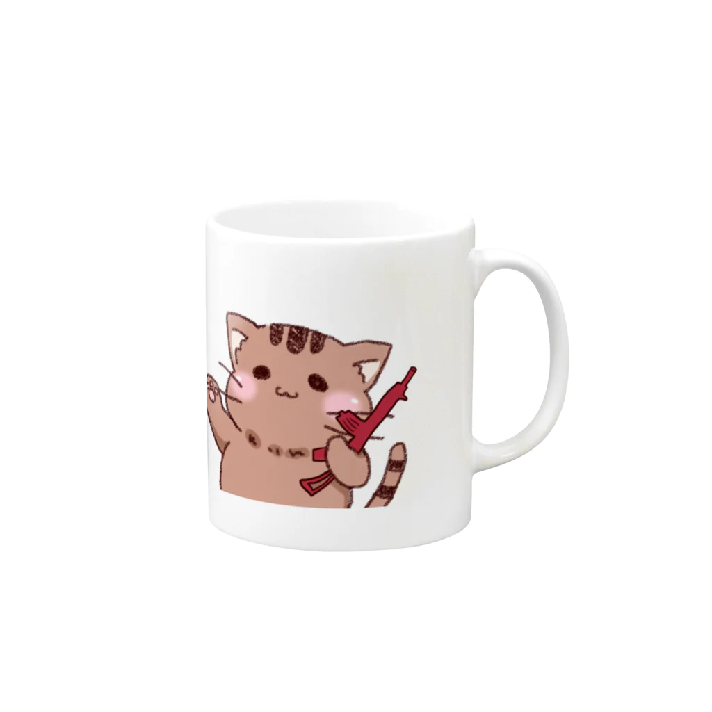 こりんのにゃんこ Mug :right side of the handle