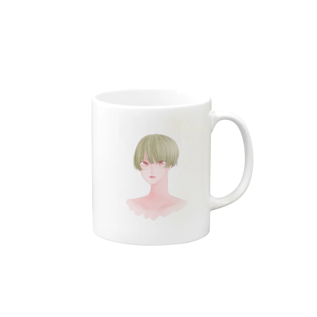 ketchup_ppの金髪 Mug :right side of the handle