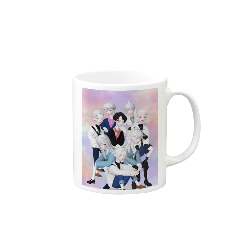 YUKAINA_NAKAMA-zepeのEve様 Mug :right side of the handle