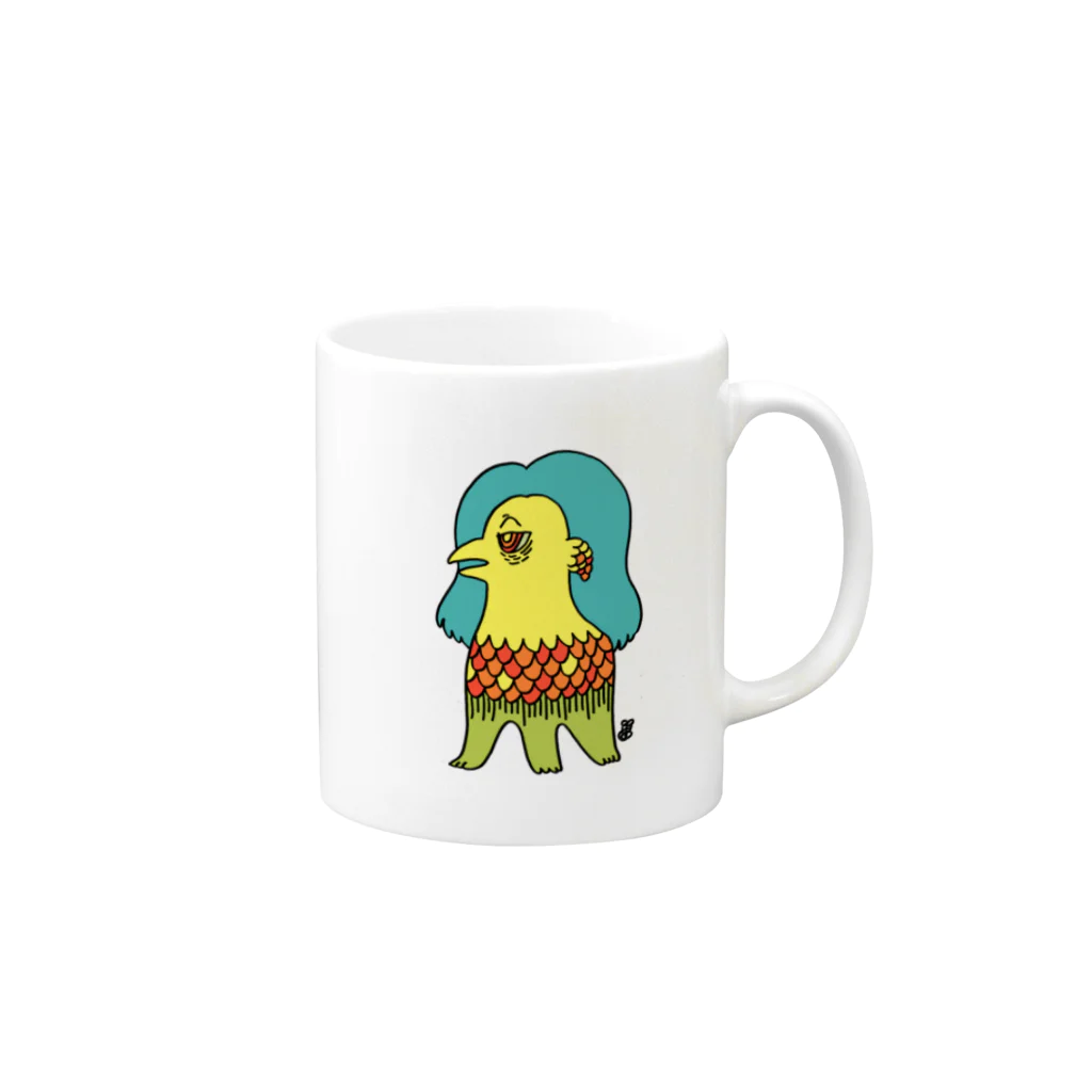 はすじろうにうにのアマビエ Mug :right side of the handle