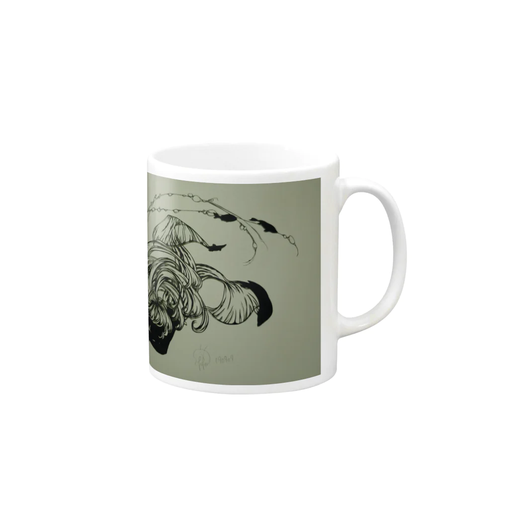 しっぽのセイレーン Mug :right side of the handle